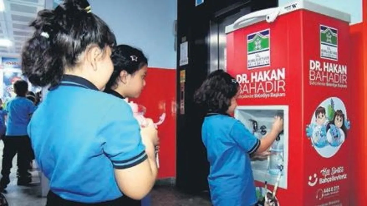 Belediyeden okullara su sebili desteği