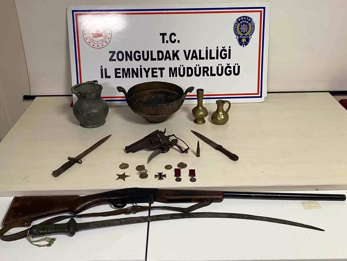 Zonguldak’ta Tarihi Eser Kaçakçılığı Operasyonu