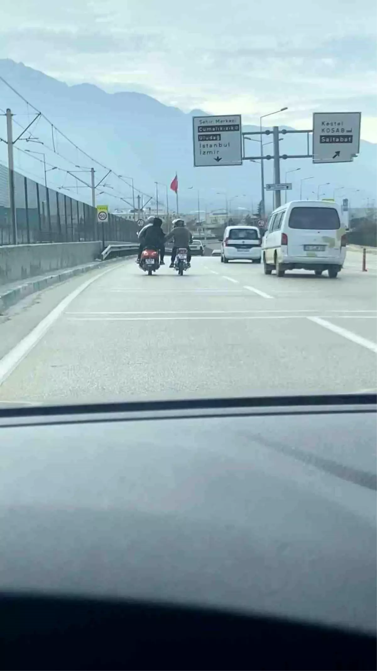 Kestel’de Tehlikeli Motosiklet Yolculuğu