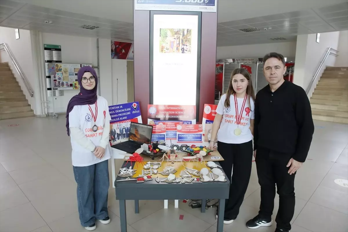 Çorum’da öğrenciler görme engelli öğrenciler için 3 boyutlu eğitim materyali tasarladı