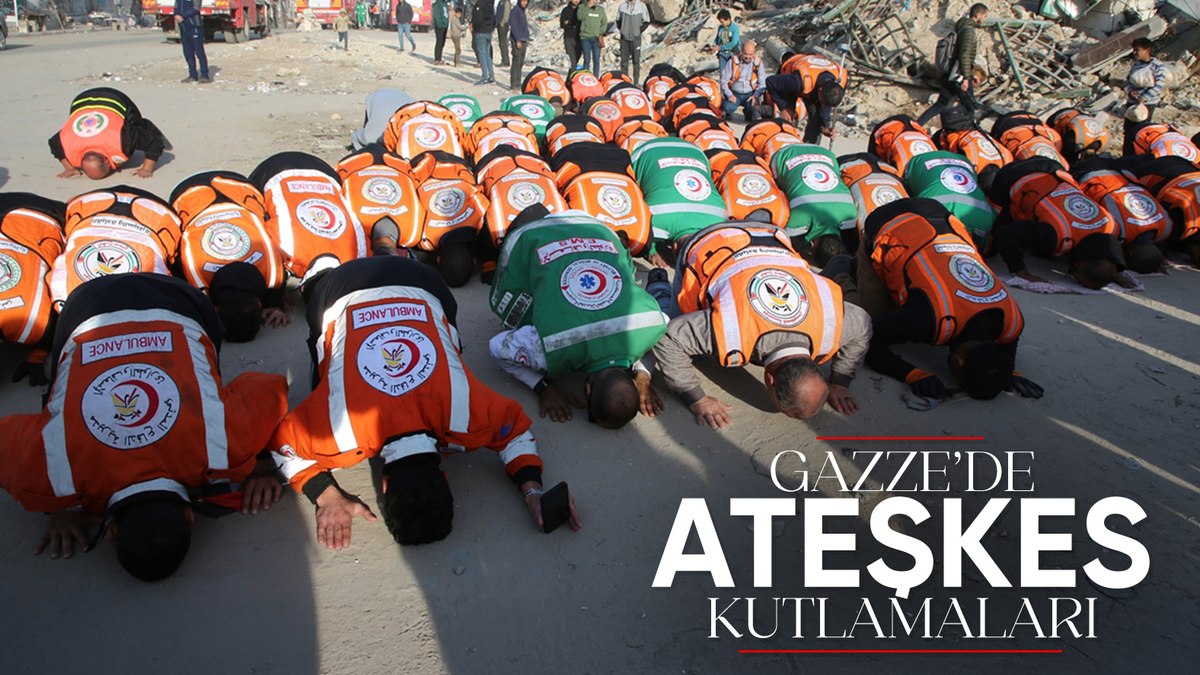 Gazze’de ateşkes kutlamaları